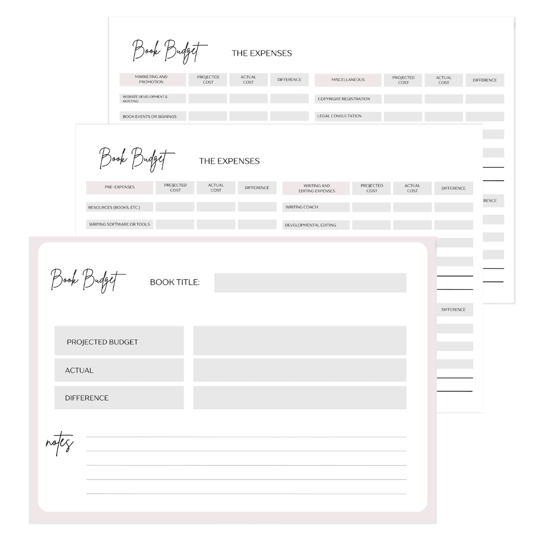 Book Budget Worksheet